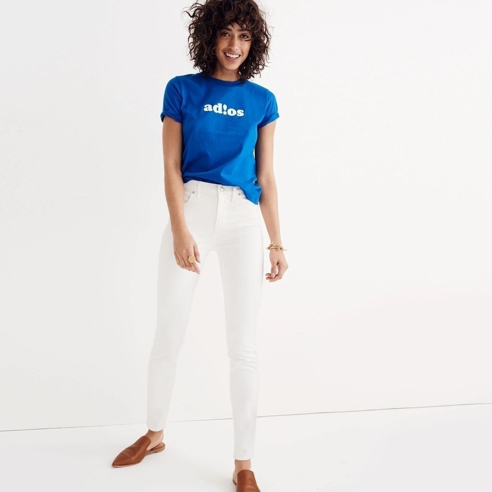 Madewell 9" High-Rise Skinny Jeans in Pure White womens 28